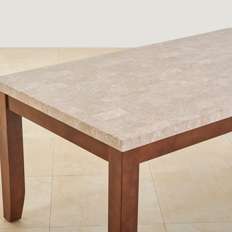 Buy Oxville Marble Top Seater Dining Table Brown From Home Centre