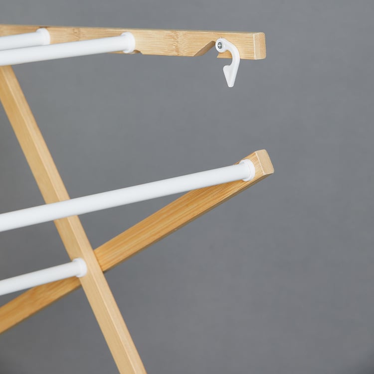 Buy Bamboo Metal Tier Clothes Drying Rack From Home Centre At Just