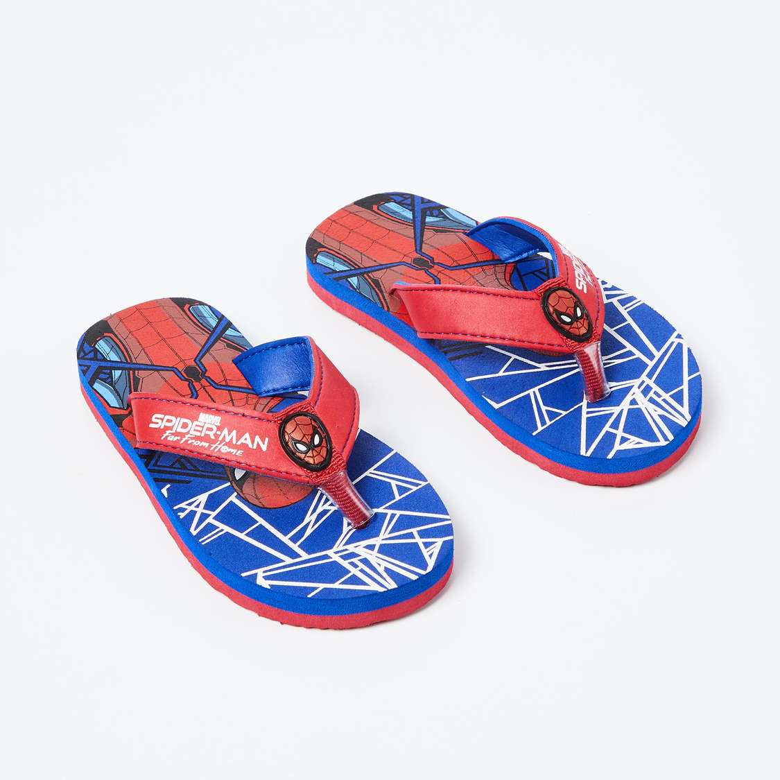 BIOWORLD Spiderman Print V-Strap Flip-Flops