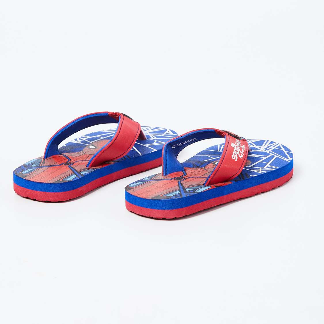 BIOWORLD Spiderman Print V-Strap Flip-Flops