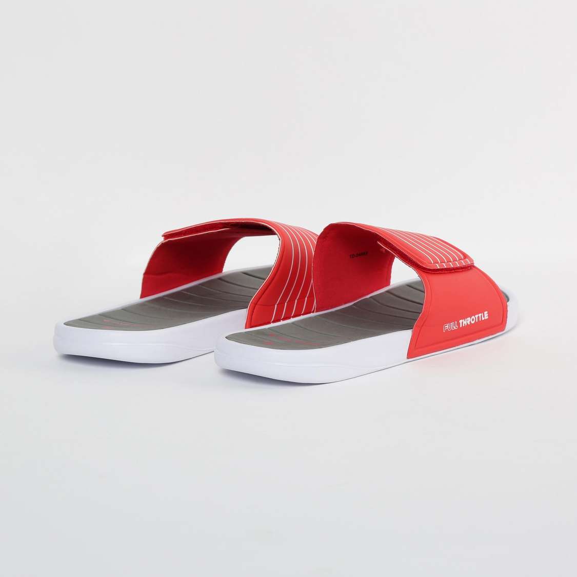 FAME FOREVER Typographic Print Striped Flat Slippers