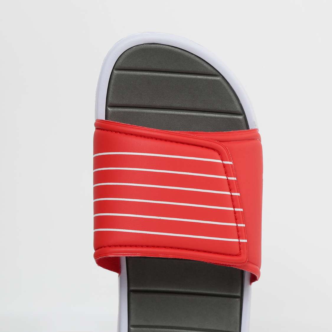 FAME FOREVER Typographic Print Striped Flat Slippers