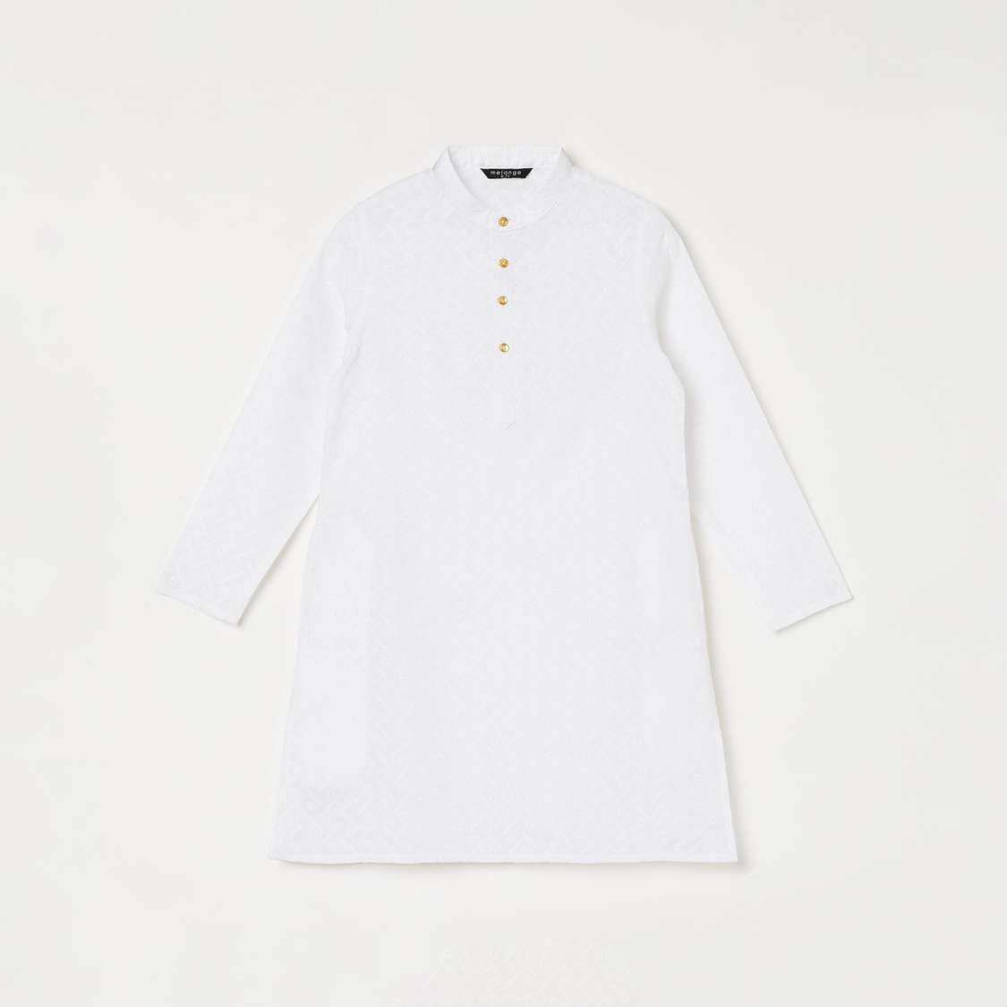 MELANGE Boys Embroided Kurta with Elasticated Waist Pyjamas