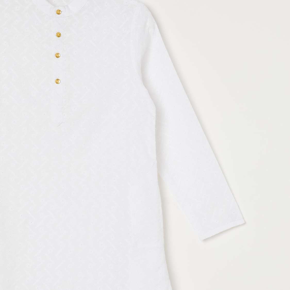 MELANGE Boys Embroided Kurta with Elasticated Waist Pyjamas