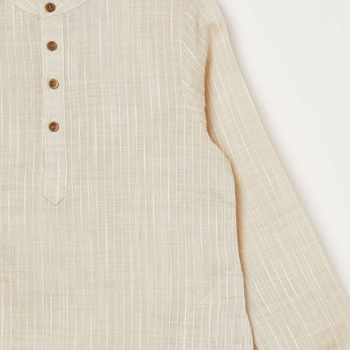 MELANGE Boys Striped Kurta with Elasticated Waist Pyjamas