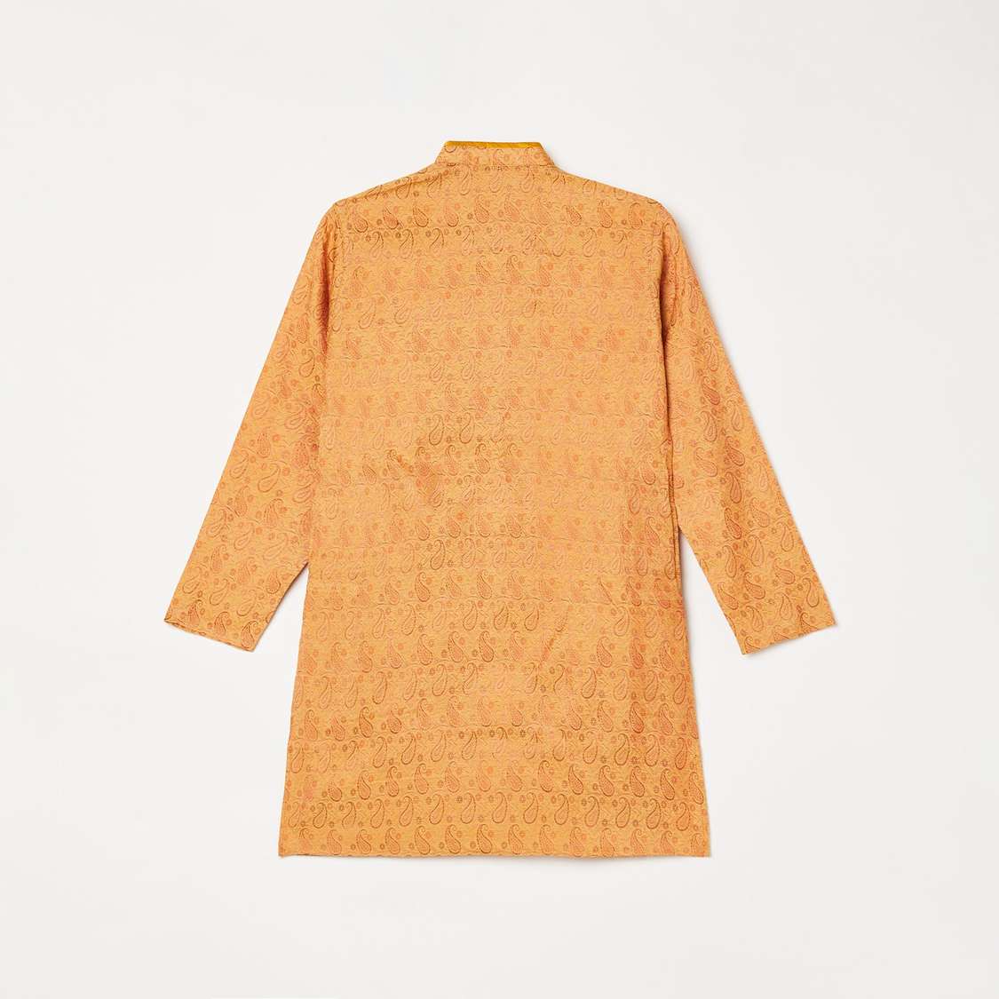 MANYAVAR Boys Jacquard Patterned Kurta with Pyjama