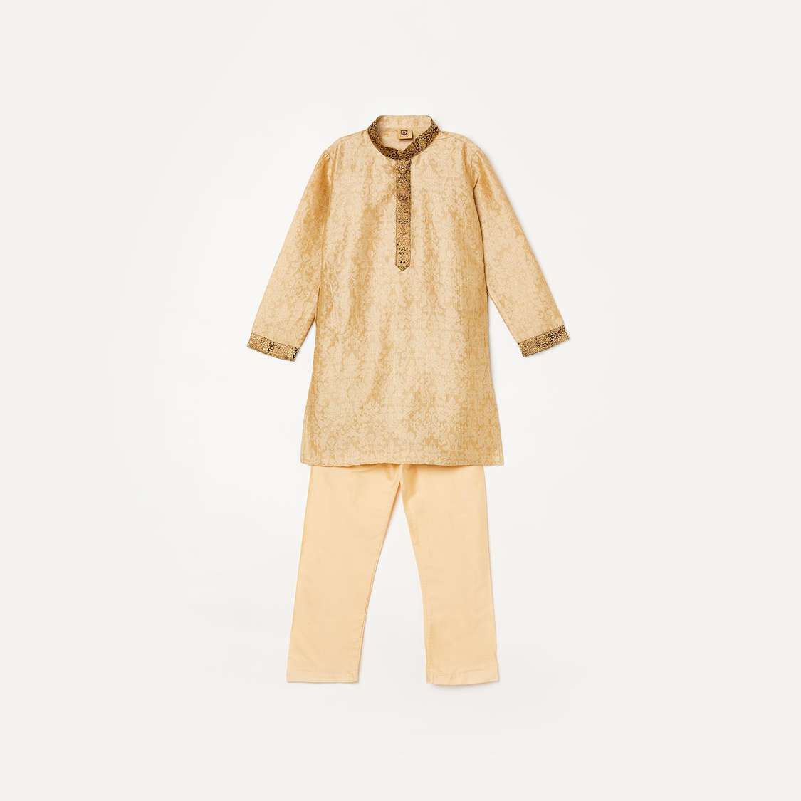 MANYAVAR Boys Self-Design Short Kurta with Pants