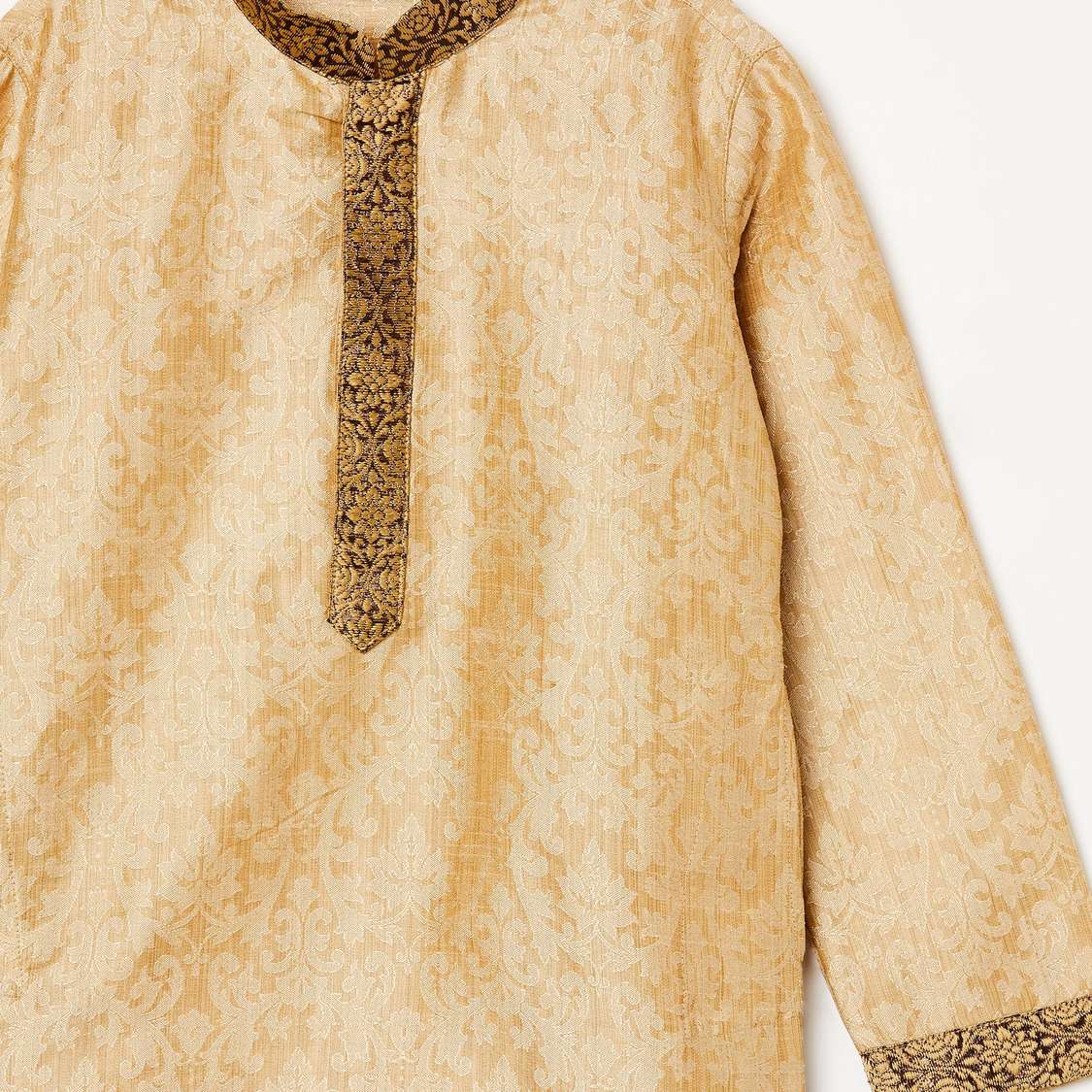 MANYAVAR Boys Self-Design Short Kurta with Pants
