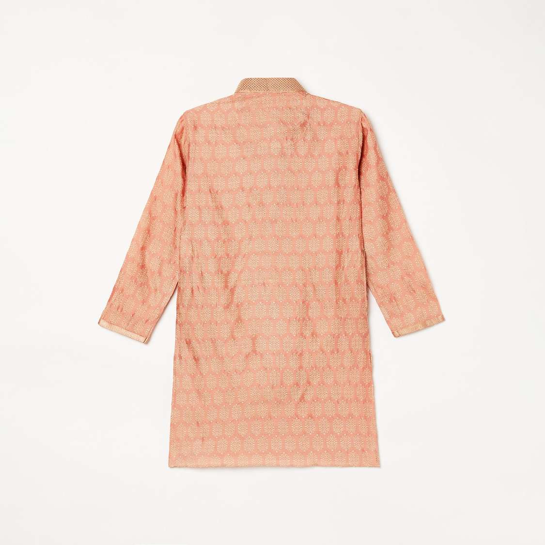 MANYAVAR Boys Jacquard Pattern Kurta with Pyjama