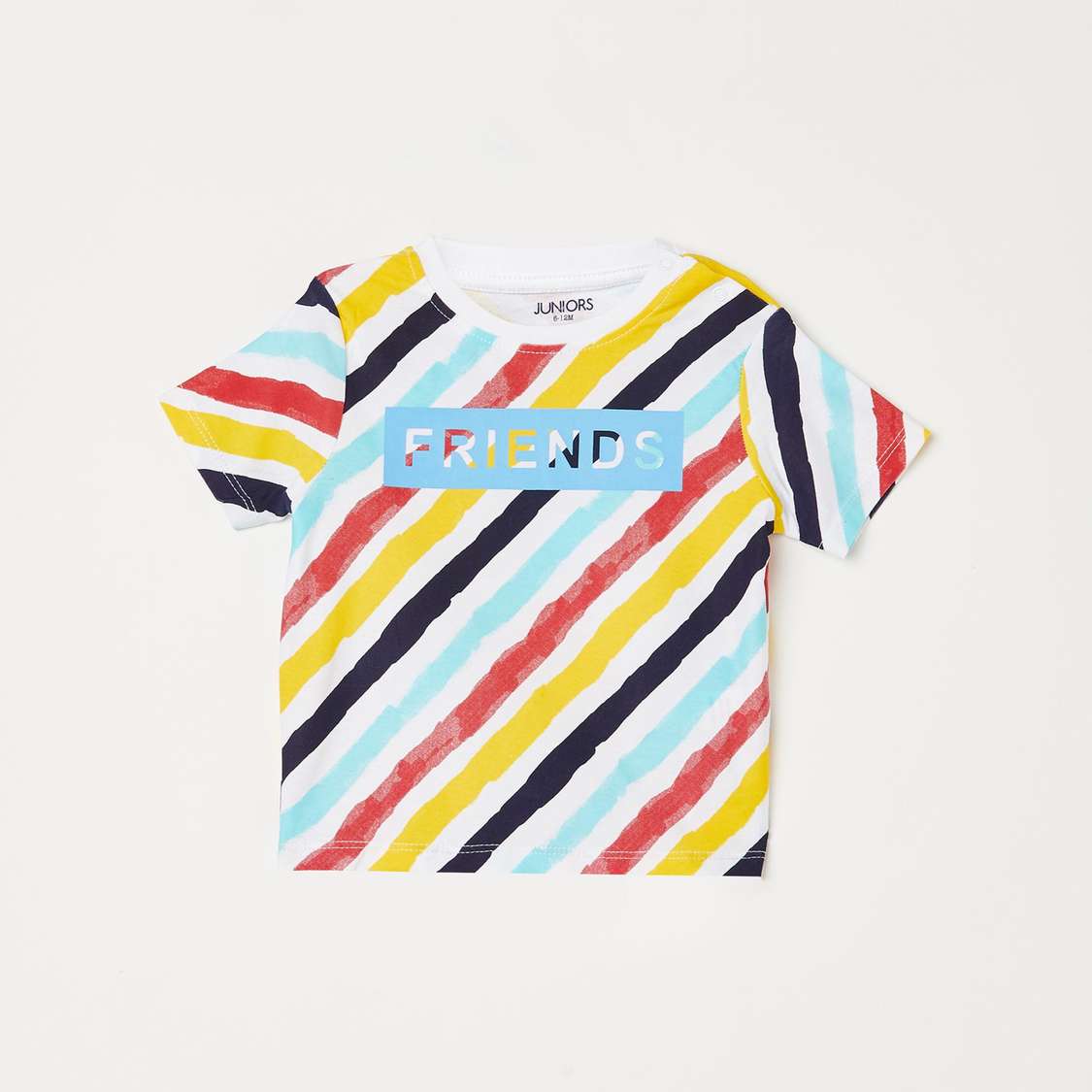 JUNORS Boys Printed Crew Neck T-shirt with Drawstring Waist Jeans
