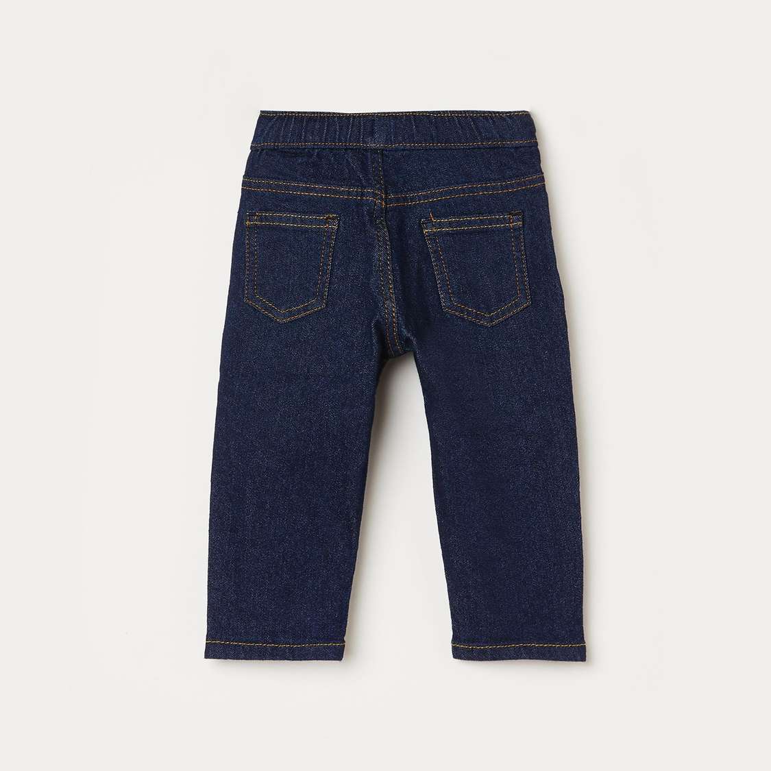 JUNORS Boys Printed Crew Neck T-shirt with Drawstring Waist Jeans