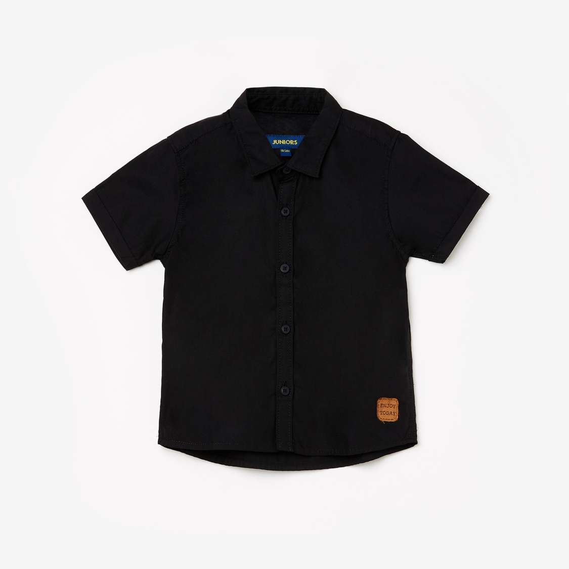 JUNIORS Boys Solid Shirt with Elasticated Jeans
