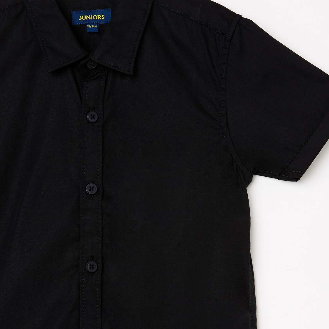 JUNIORS Boys Solid Shirt with Elasticated Jeans