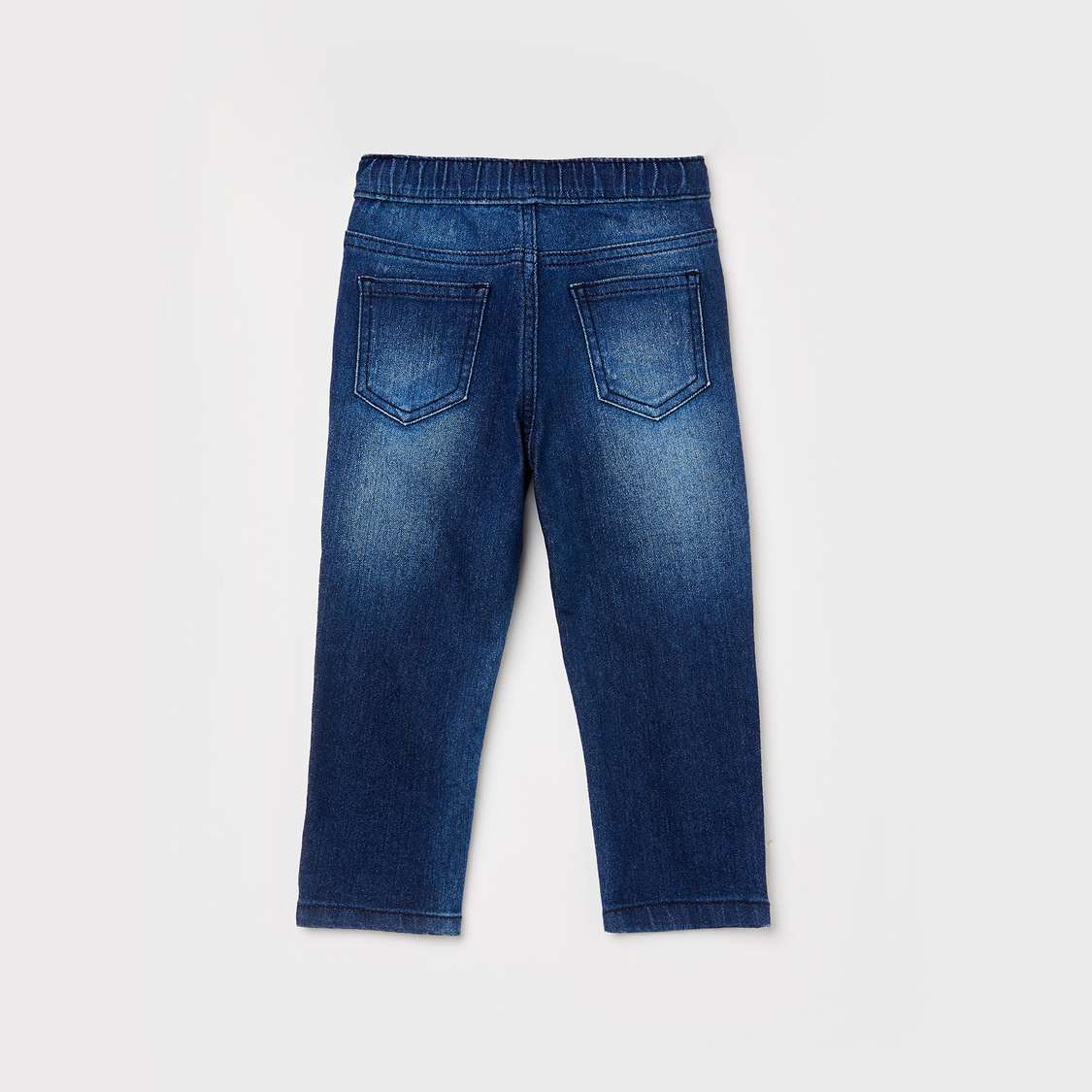 JUNIORS Boys Solid Shirt with Elasticated Jeans