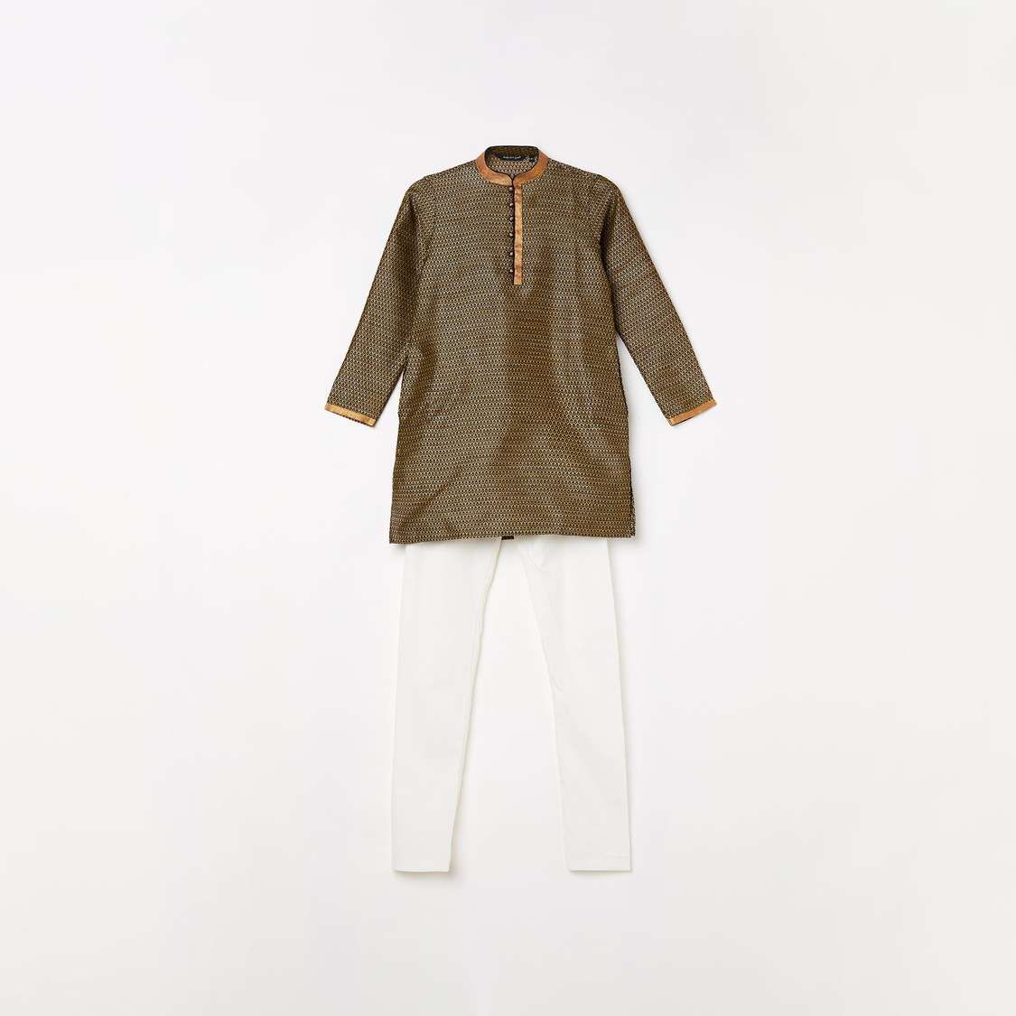 MELANGE Boys Printed Kurta with Elasticated Pyjama