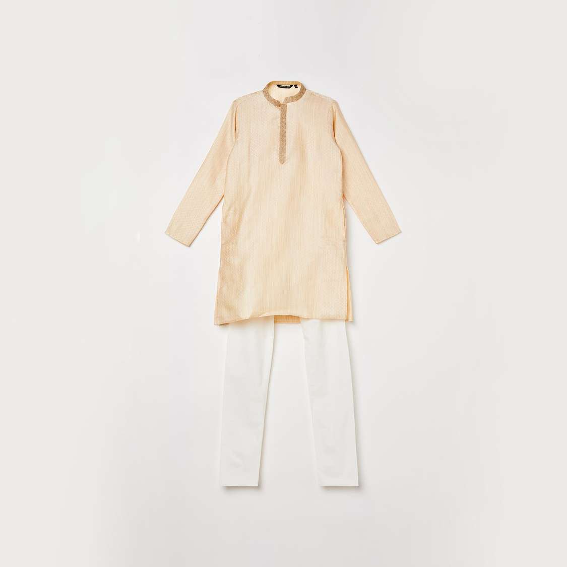 MELANGE Boys Textured Kurta with Pyjamas