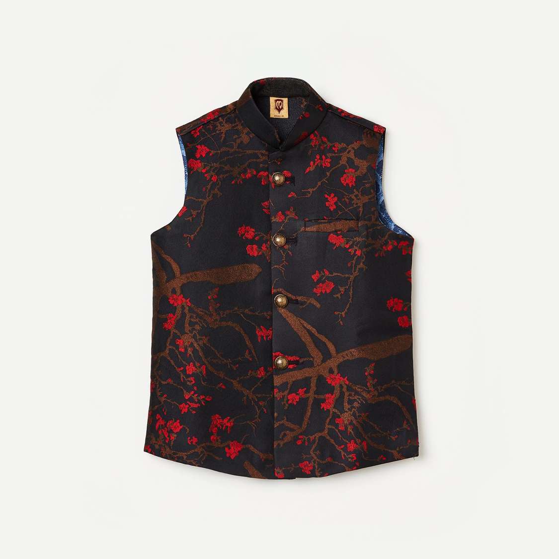 MANYAVAR Boys Solid Kurta with Pyjamas and Nehru Jacket