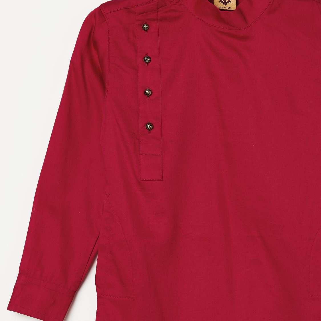 MANYAVAR Boys Solid Kurta with Pyjamas and Nehru Jacket