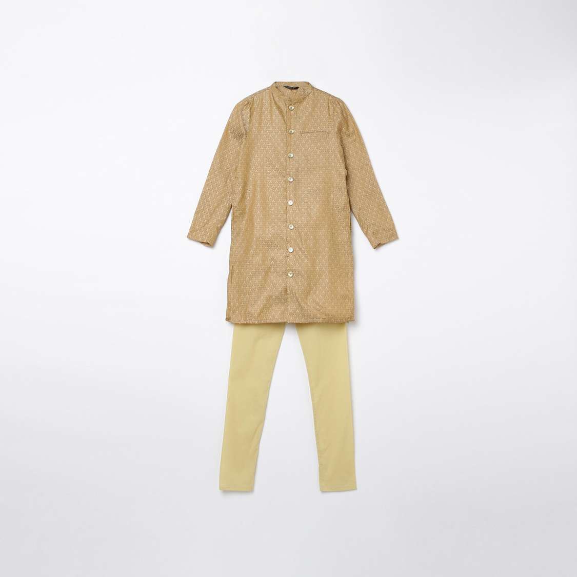 MELANGE Boys Printed Kurta with Elasticated Pyjamas