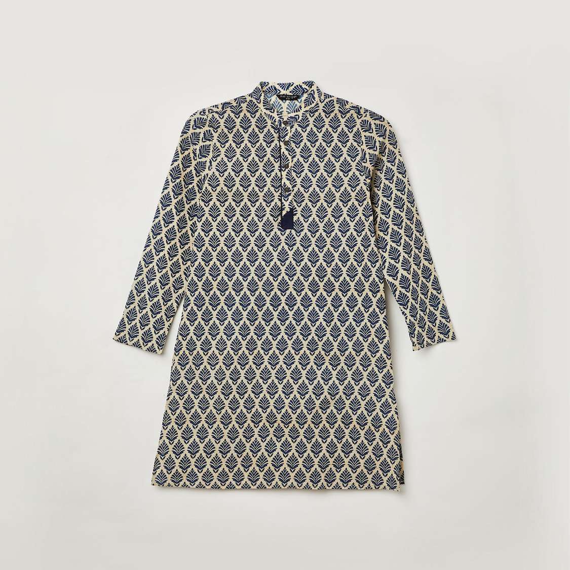 MELANGE Boys Printed Kurta with Elasticated Pyjamas