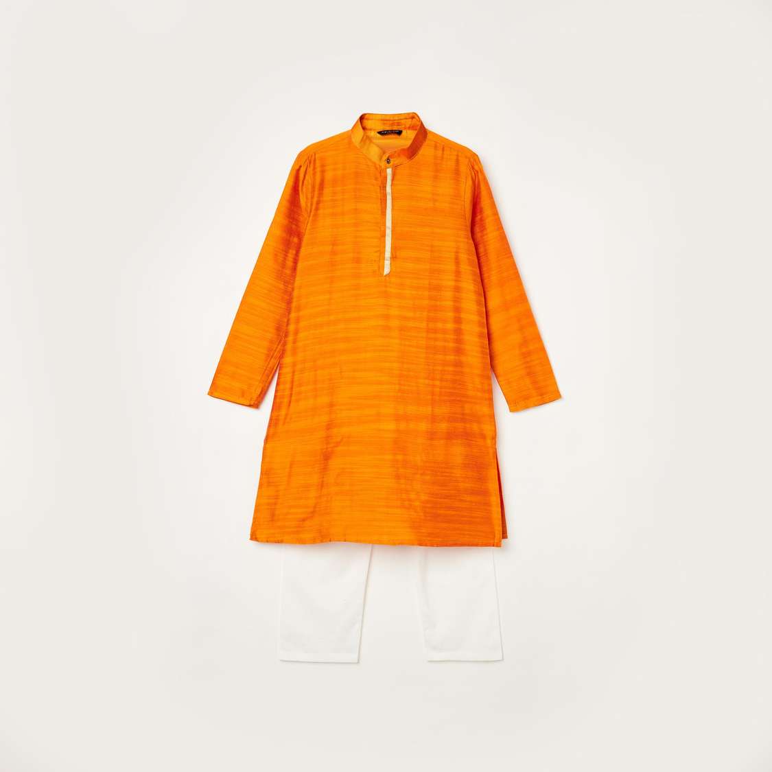 MELANGE Boys Textured Kurta with Elasticated Pyjamas