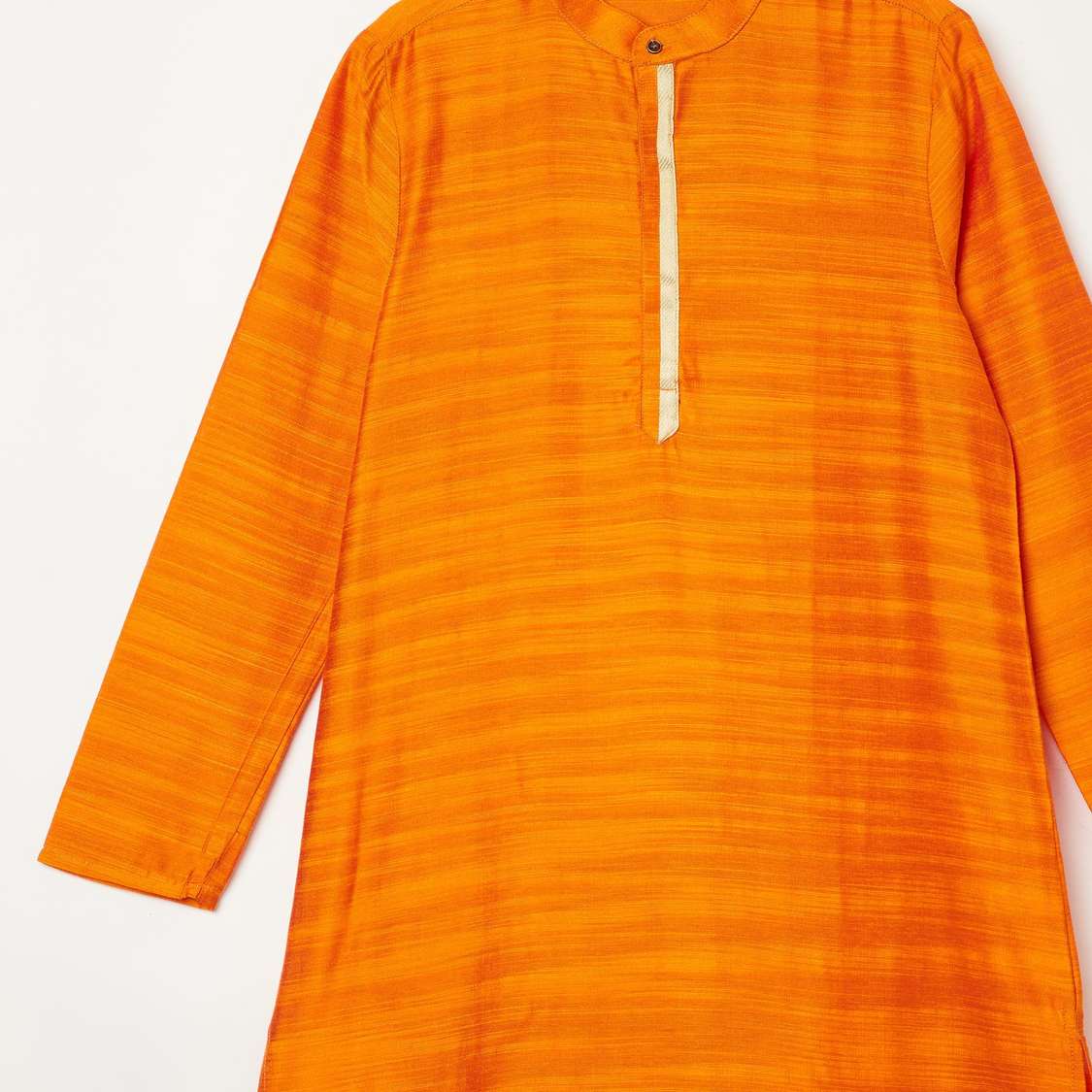 MELANGE Boys Textured Kurta with Elasticated Pyjamas