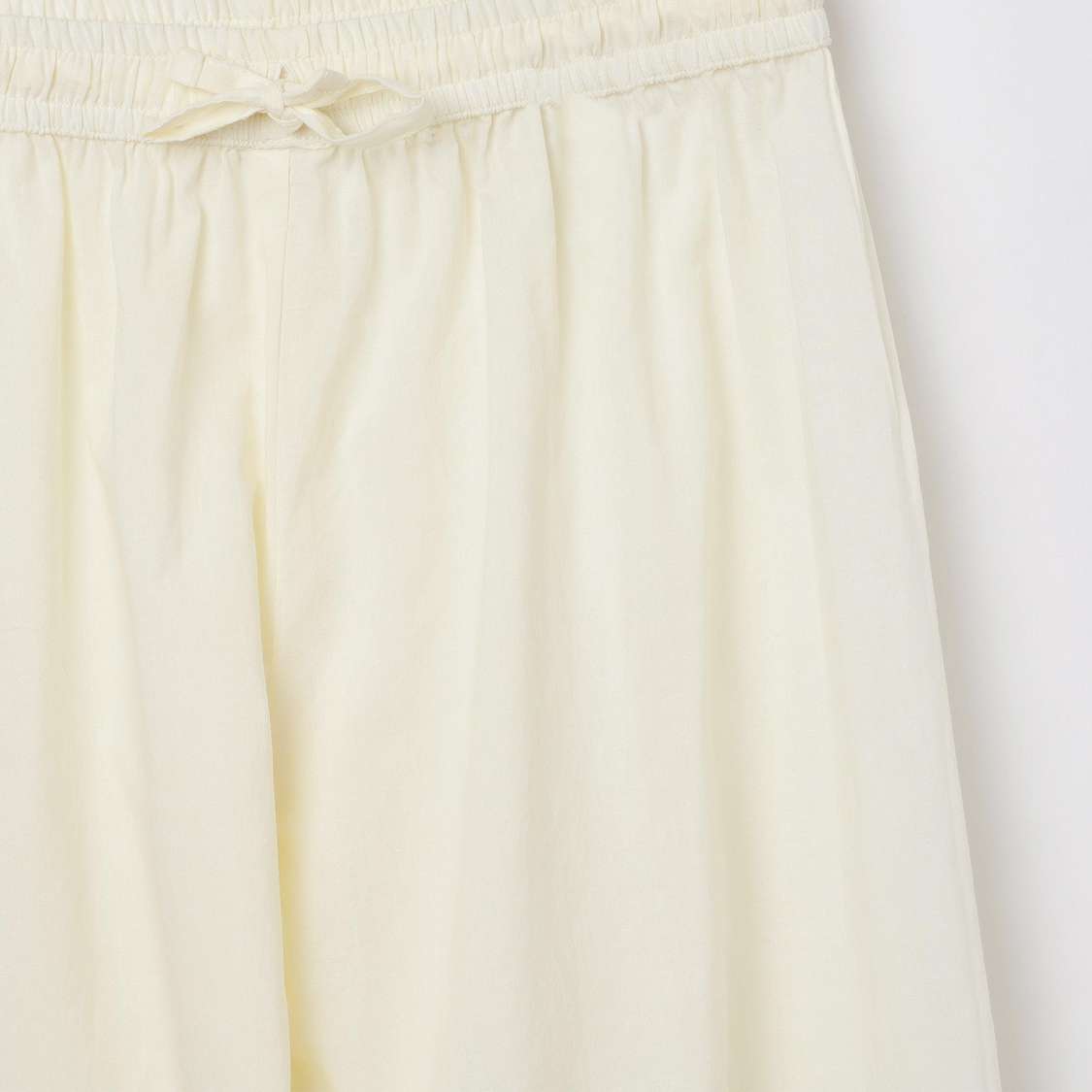MELANGE Textured Band Collar Kurta with Elasticated Waist Pyjamas