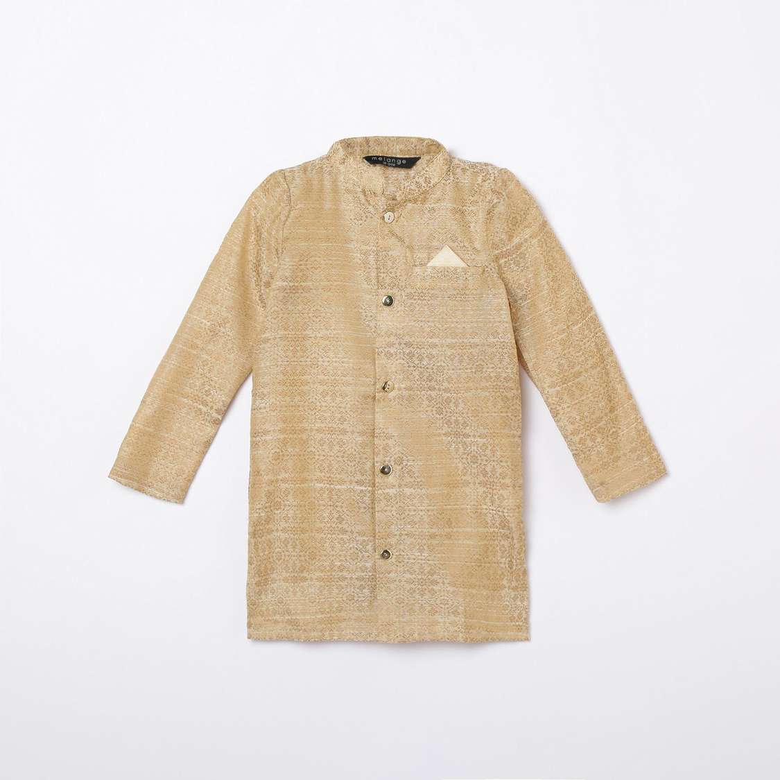 MELANGE Boys Printed Kurta with Solid Elasticated Pyjamas