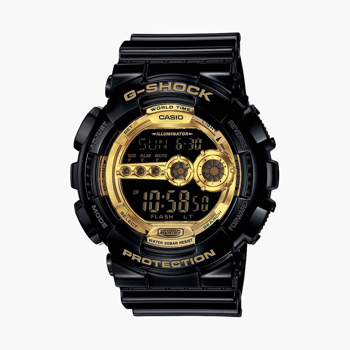 CASIO G-Shock Men Solid Digital Watch with Resin Strap - G340