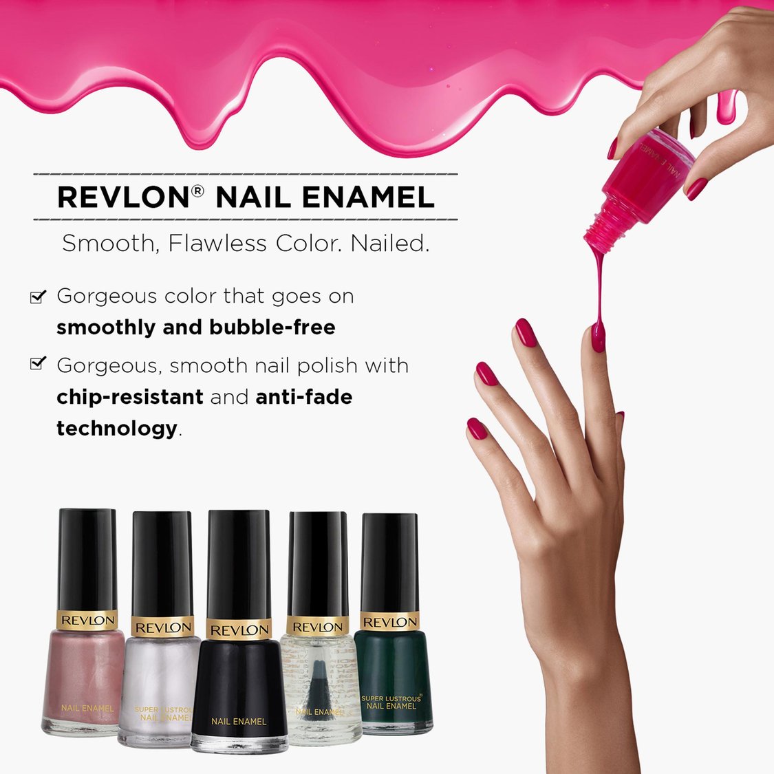 REVLON Super Lustrous Nail Enamel - Cherry Berry