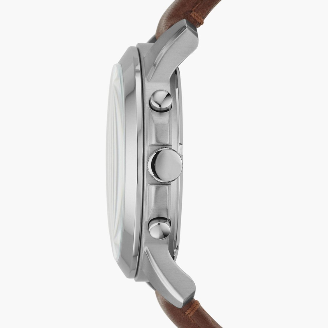 FOSSIL Grant Men Round Chronograph Watch with Leather Strap - FS4813I