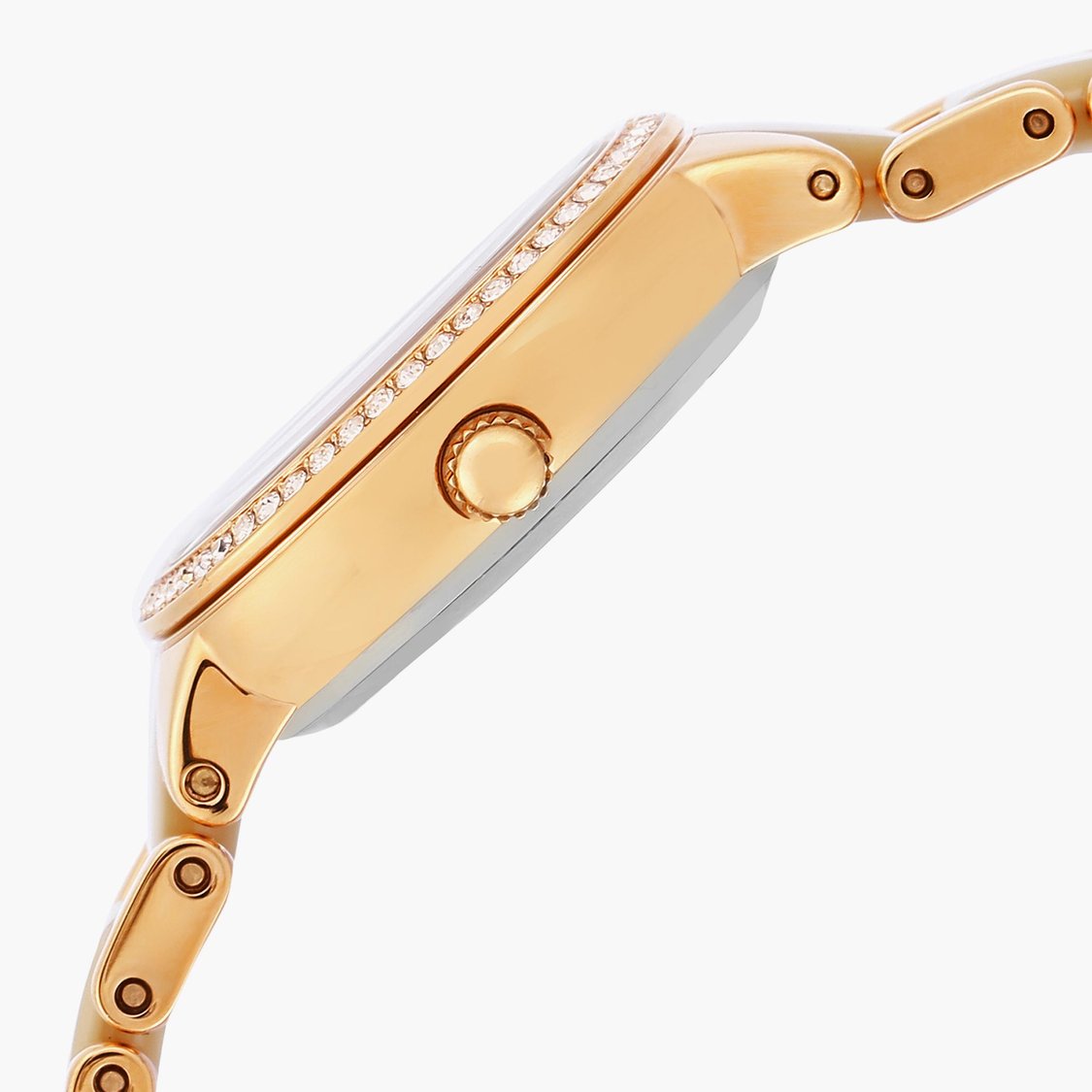 Buy FOSSIL Virginia Women Embellished Two-Toned Analog Watch