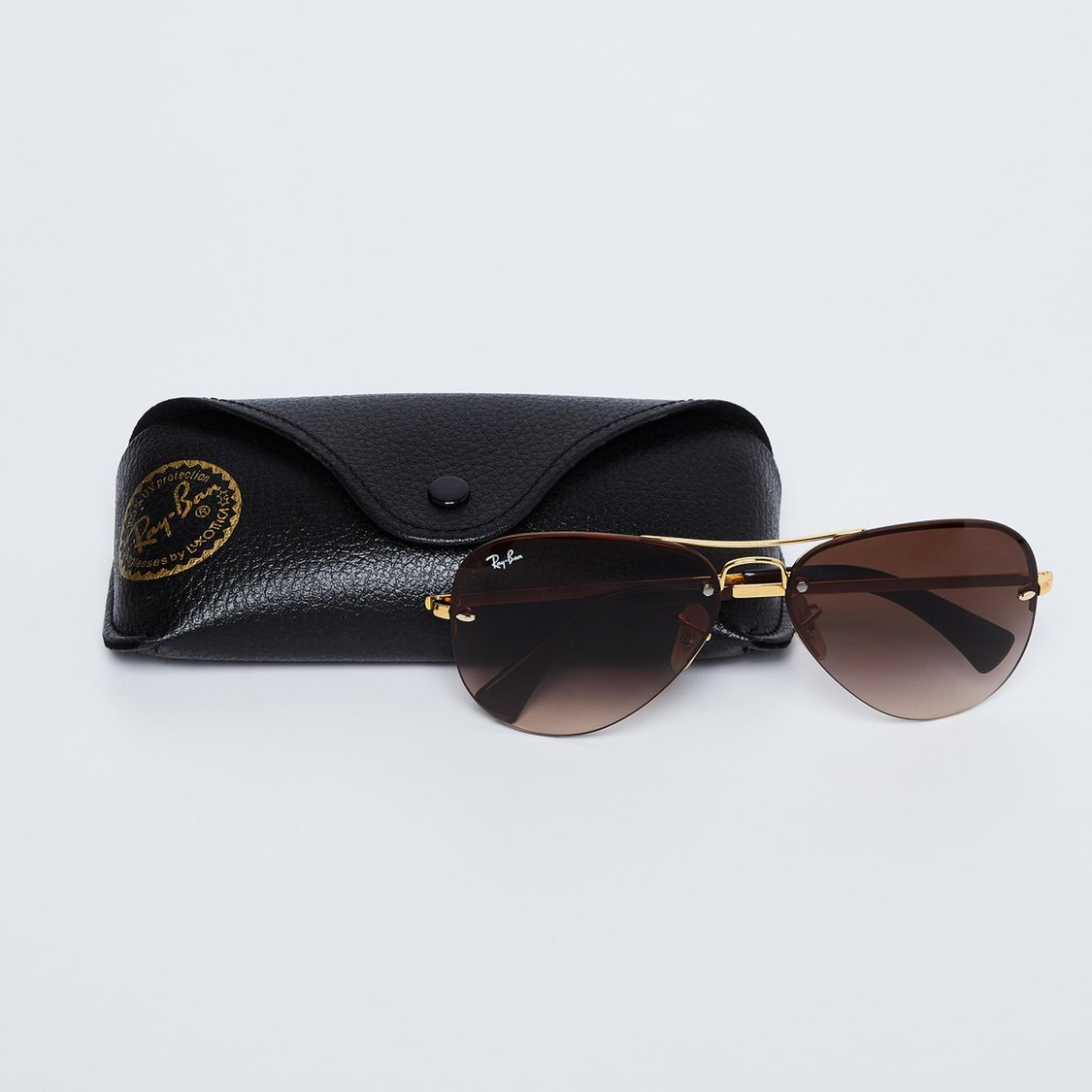 RAYBAN Men Polarised Gradient Aviators - 0RB3449