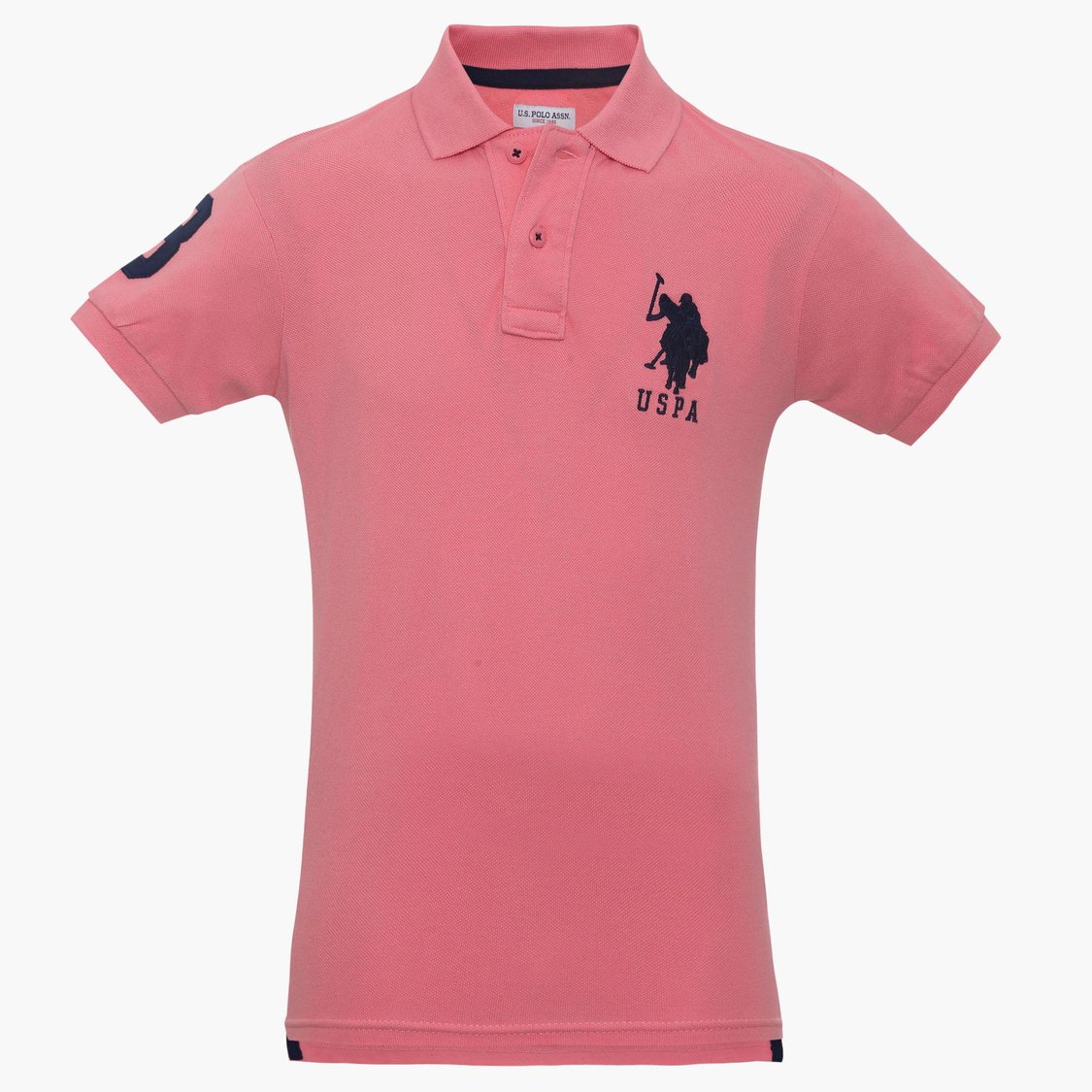 U.S. POLO KIDS Logo Patch Polo Neck T-Shirt