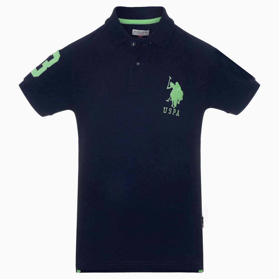 U.S. POLO KIDS Logo Patch Polo Neck T-Shirt