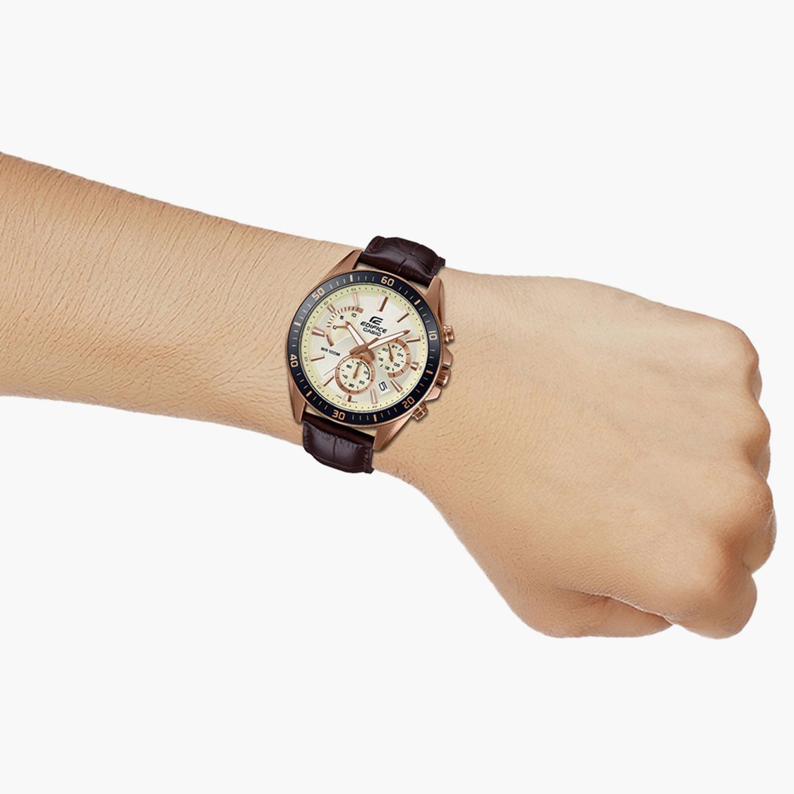 CASIO Men Chronograph Leather Strap Analog Watch - EFR-552GL-7AVUDF