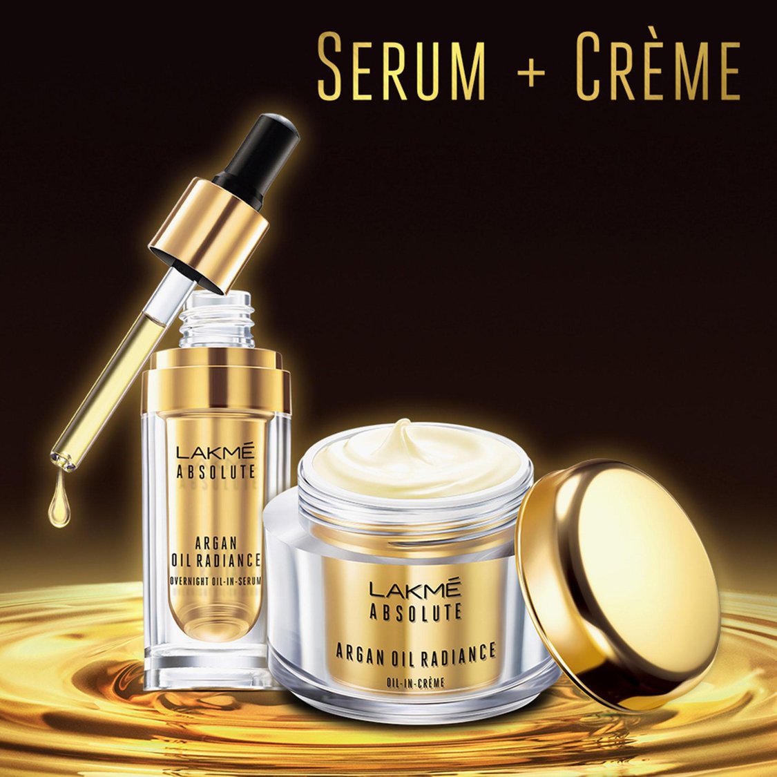 LAKME Absorb Argan Oil Radiance Overnight Oil-in-Serum