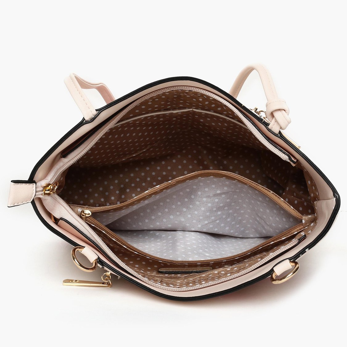 GINGER Floral Print Zip Detail Shoulder Bag