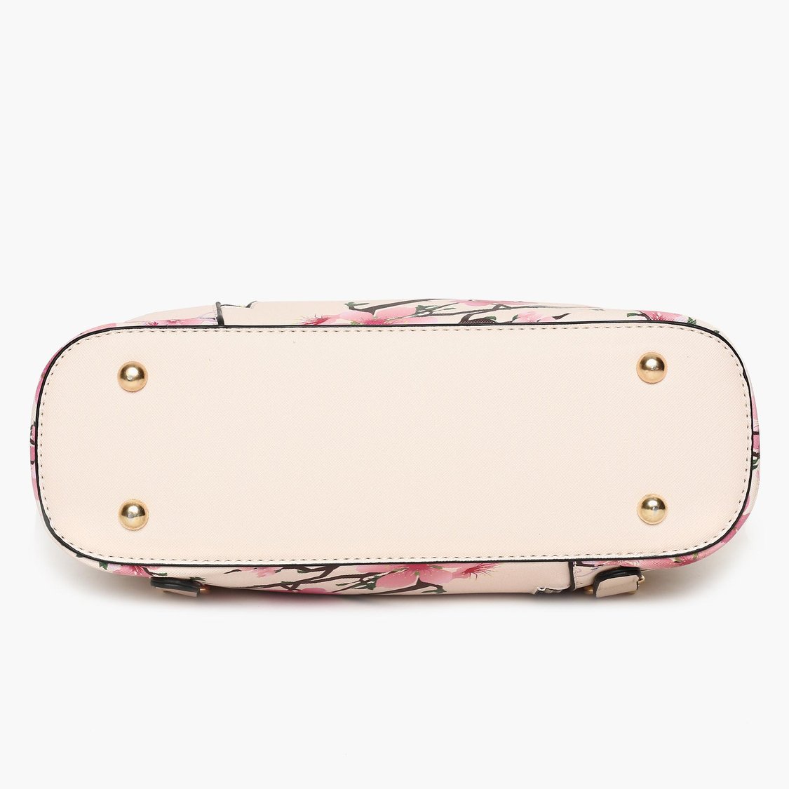 GINGER Floral Print Zip Detail Shoulder Bag