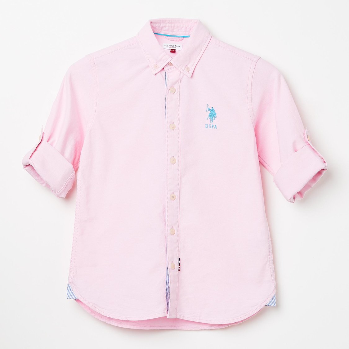 U.S. POLO ASSN. KIDS Boys Solid Full Sleeves Shirt