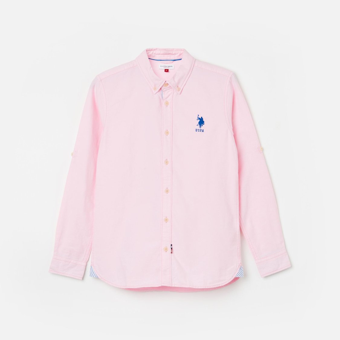 U.S. POLO ASSN. KIDS Boys Solid Full Sleeves Shirt