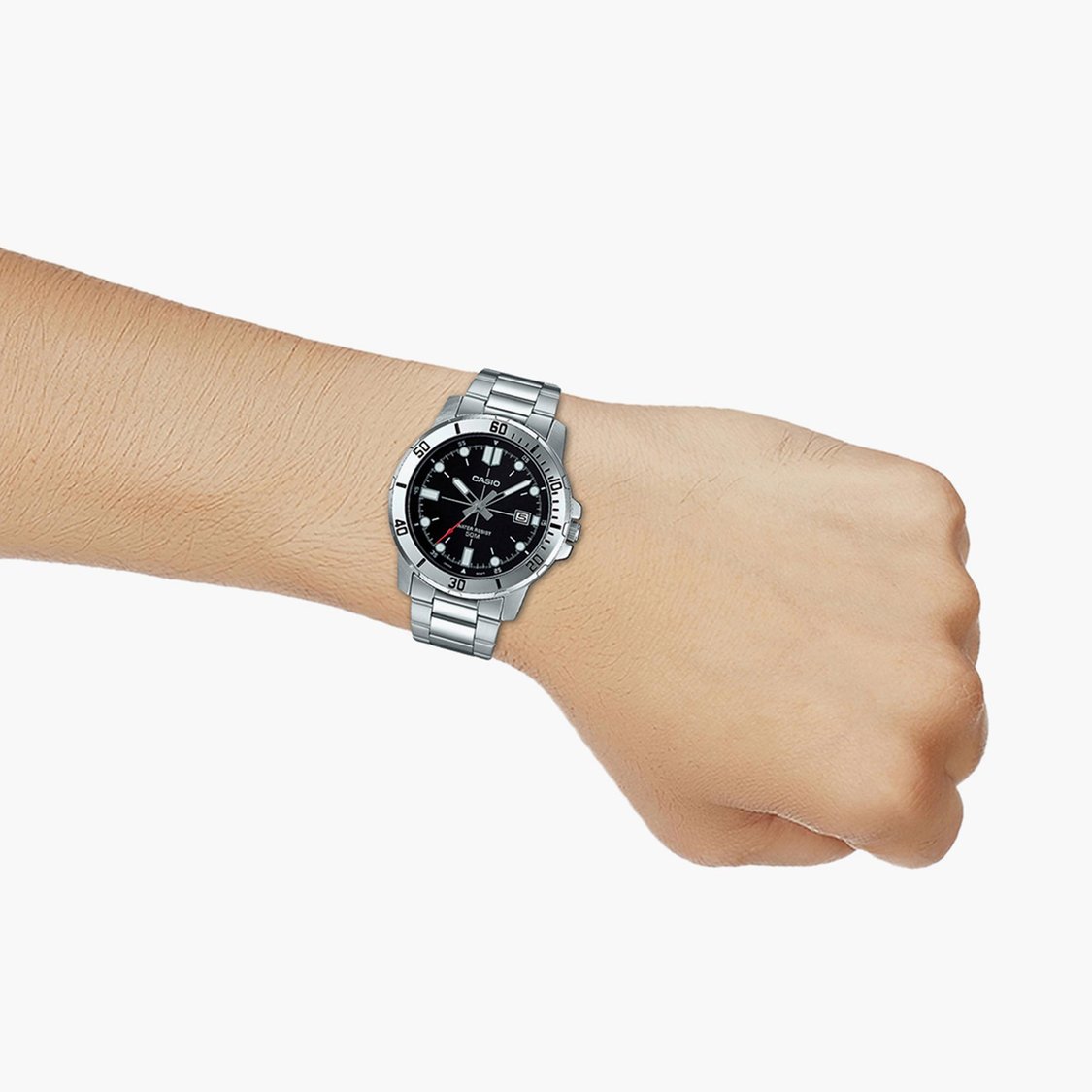 CASIO Men Analog Watch with Leather Strap - A1362