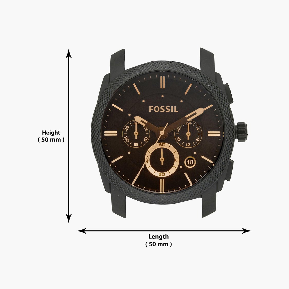 Buy FOSSIL Men Round Chronograph Watch with Leather Strap