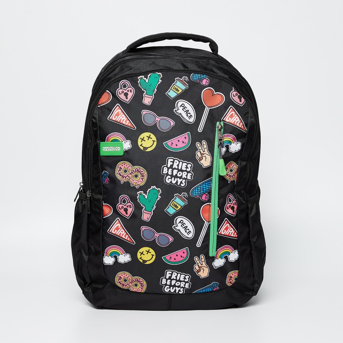 Buy AMERICAN TOURISTER Doodle Print Zip Up Multi Pocket Backpack from American Tourister at just INR 1950.0