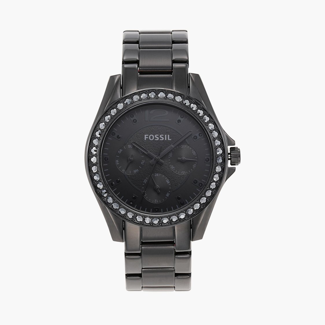 Buy FOSSIL Riley Women Crystal-Encrusted Multifunctional Watch