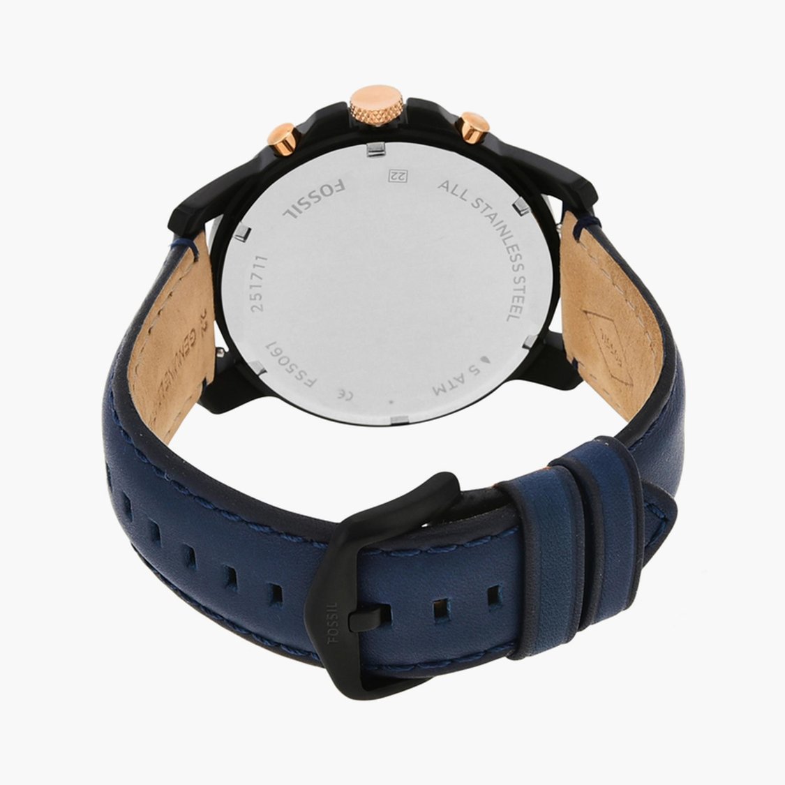 Buy FOSSIL Men Chronograph Watch with Leather Strap FS5061IE from Fossil at just INR 12495.0