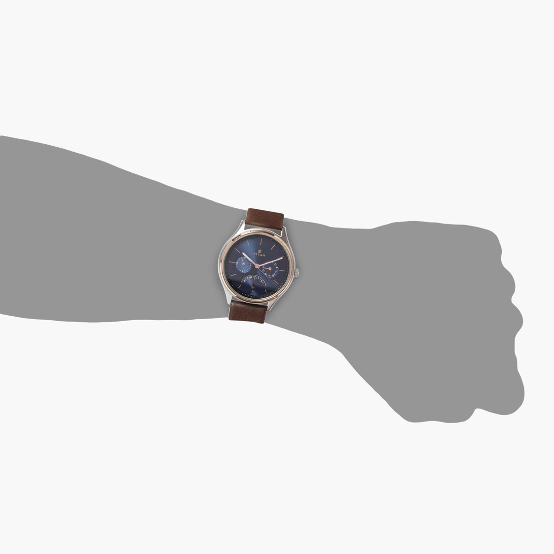 Buy TITAN Neo Phase Men Leather Wristwatch-1803KL01 from Titan