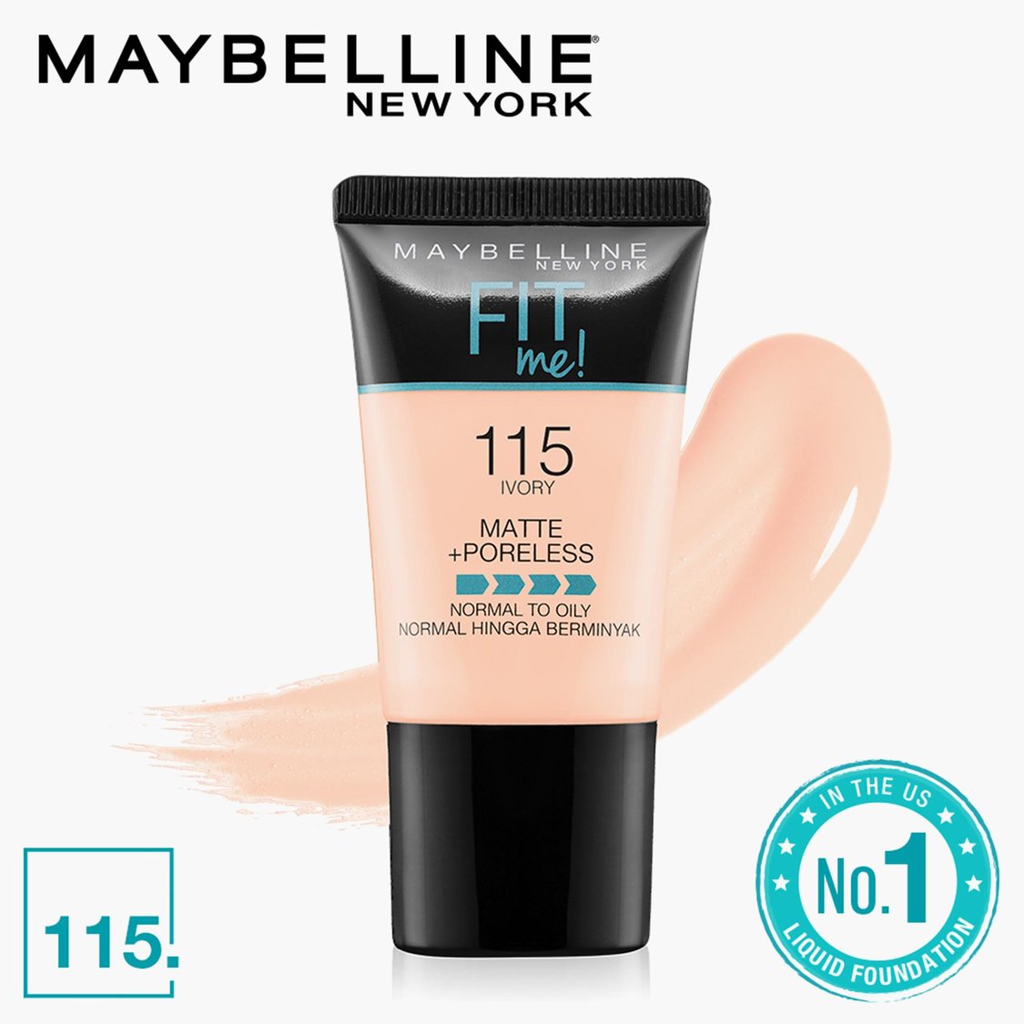 MAYBELLINE NEW YORK Fit Me Matte + Poreless Liquid Foundation