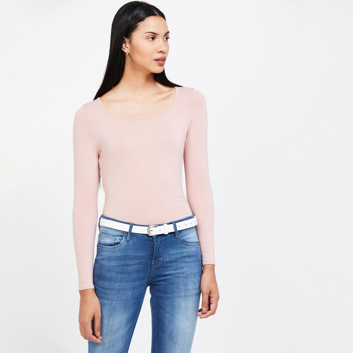 GINGER Women Textured Slim Belt
