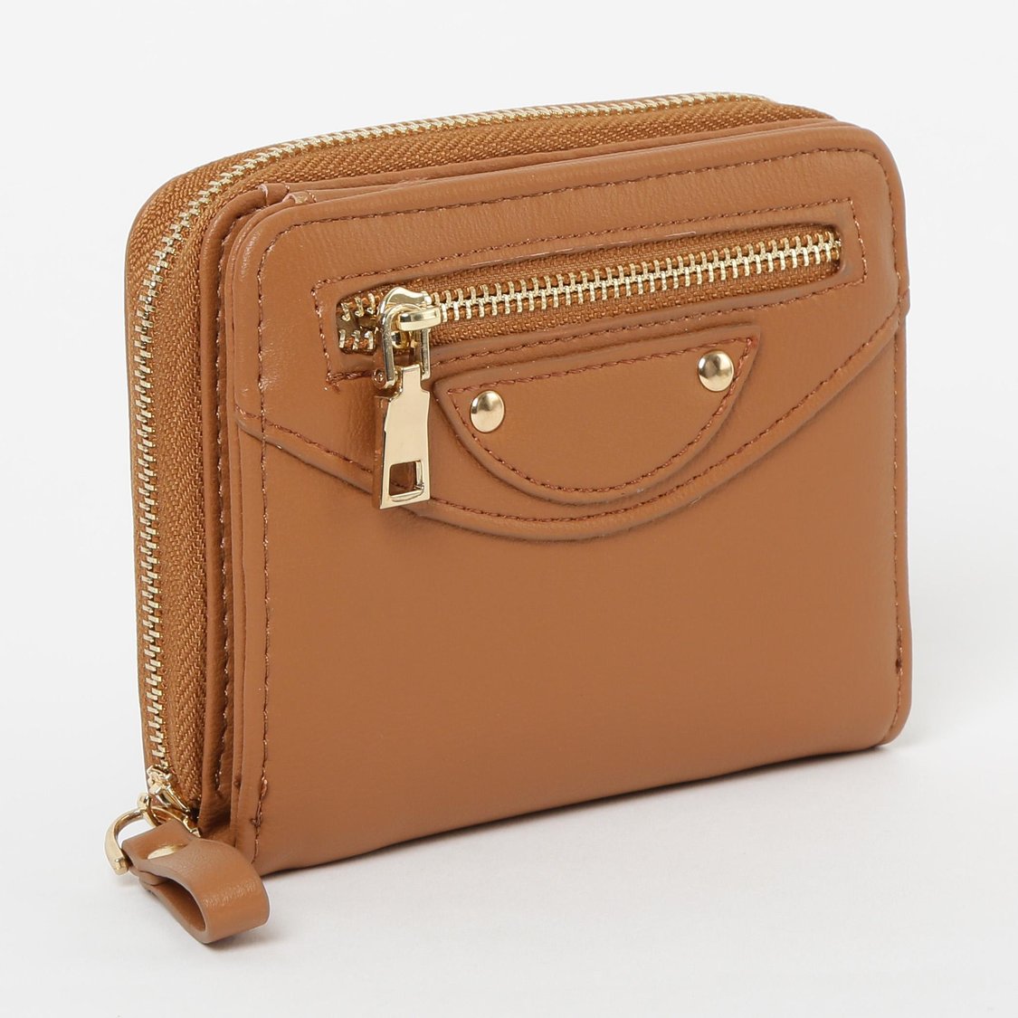 GINGER Solid Zip-Around Wallet